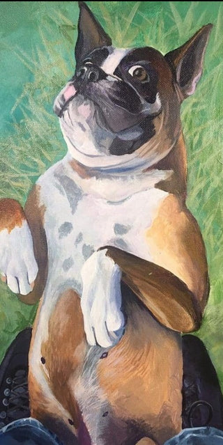 Custom Acrylic Pet Portrait Paintings by Jill Carletti